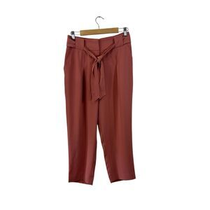 The Limited NWT 4 Dress Pants Tie Waist NEW Crop Ankle Dusty Mauve Womens